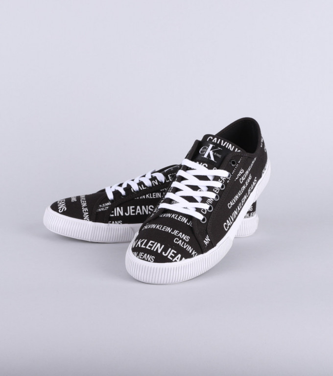 Calvin Klein pánské černé tenisky VULCANIZED SNEAKER LACEUP AOP CO č.1