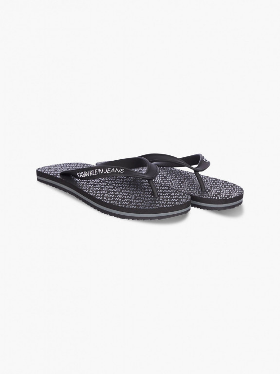 Calvin Klein dámské černé žabky BEACH SANDAL INST AOP TPU č.1