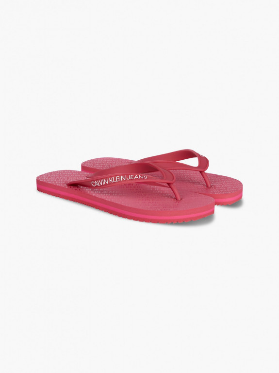 Calvin Klein dámské červené žabky BEACH SANDAL INST AOP TPU č.1