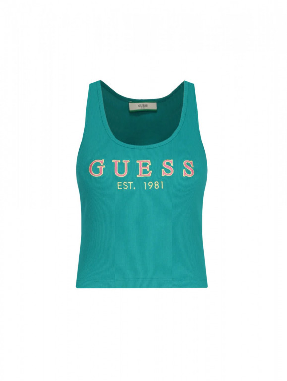 GUESS dámské zelené krátké tílko TANK TOP č.1