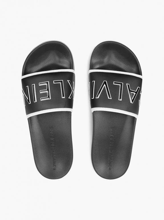 Calvin Klein pánské černé pantofle SLIDE PADDED CK PES-PU č.2