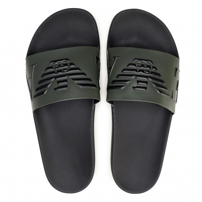 Emporio Armani pánské černo zelené pantofle č.3