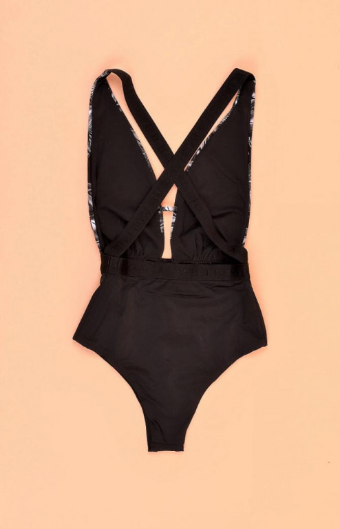 Karl Lagerfeld dámské jednodílné černé plavky ORCHID č.4