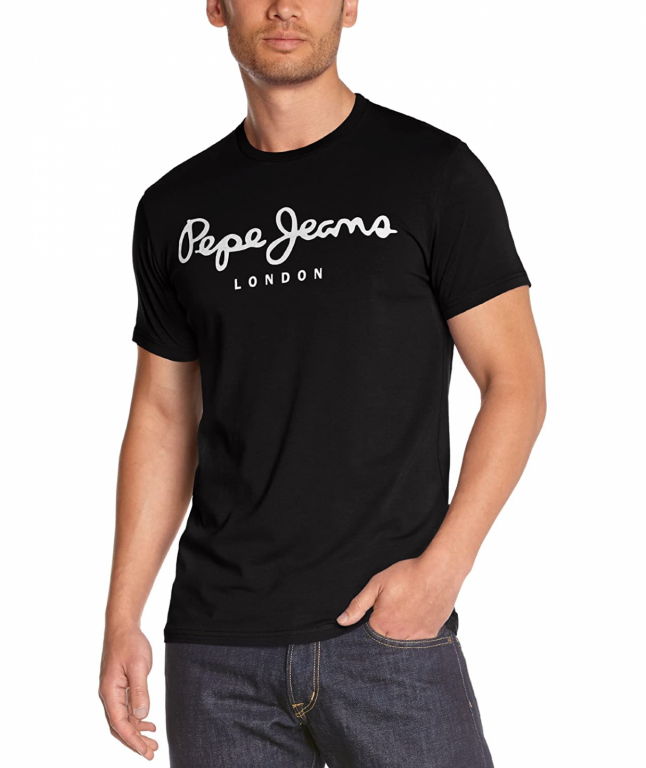 Pepe Jeans pánské černé tričko ORIGINAL STRETCH č.1