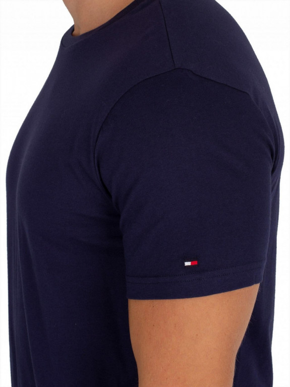 TOMMY HILFIGER pánské tmavě modré tričko 2PK CN TEE - 2 ks v balení č.2