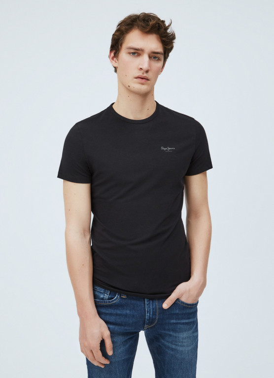 Pepe Jeans pánské černé tričko ORIGINAL BASIC č.1