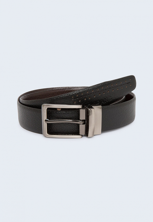 Pepe Jeans pánský černý kožený opasek ELM BELT č.1