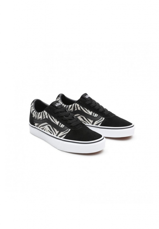 VANS dámské černobílé tenisky WARD METALLIC ZEBRA č.1