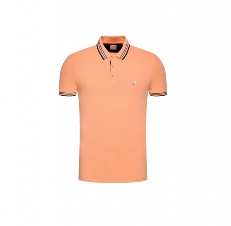 GUESS pánské oranžové polo tričko Slim Fit č.1