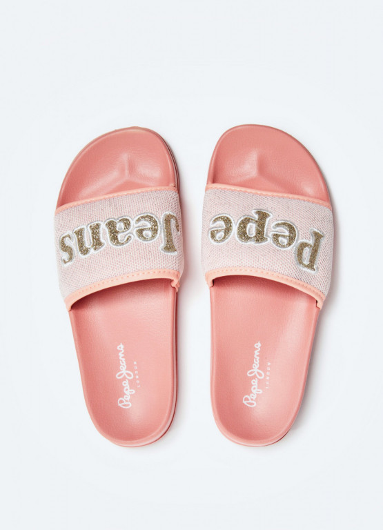 Pepe Jeans dámské korálové pantofle SLIDER MESH č.1