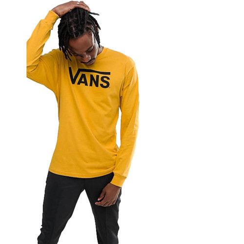 VANS pánské žluté tričko s dlouhým rukávem MN VANS CLASSIC č.2