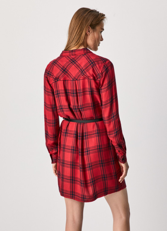 Pepe Jeans dámské červeno černé košilové šaty TERE č.6