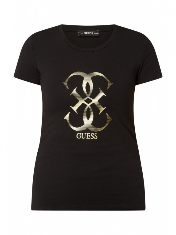 GUESS dámské černé tričko s logem č.1